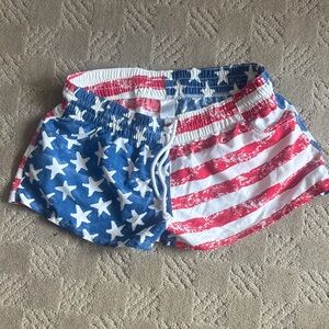 VENUS Red and Blue Star Shorts